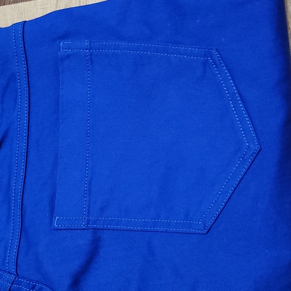 HUE Leggings Classic Smooth Denim Skim Sailor blue wide waistband XS SM New - Picture 10 of 11